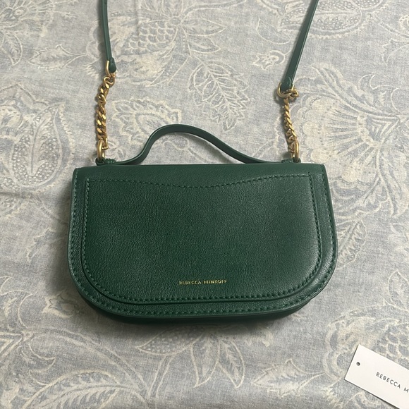 Rebecca Minkoff Megan Half Moon Emerald green crossbody. Rare and gorgeous. - Picture 4 of 11